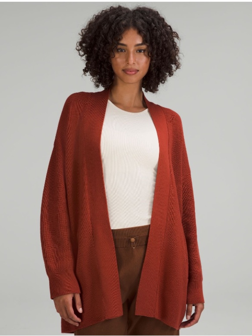 Lululemon Merino Wool-Blend Ribbed Long Wrap Sweater- size 6